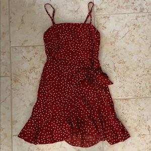 Princess Polly red polka dot dress